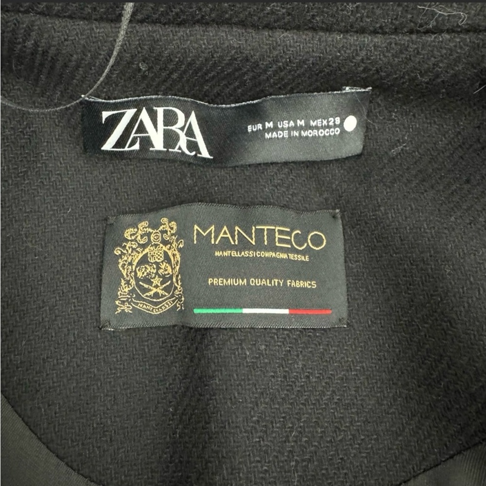 New Zara Manteco Classic long wool elegant coat - Picture 10 of 12